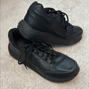 New Balance Black Leather Lace Up MW928 BK Walking Sneakers Shoes Men's 12.5